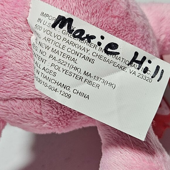 Greenbrier Valentines Day Teddy Bear 7 in Plush Kiss Scarf Hearts Stuffed Animal - Picture 5 of 6